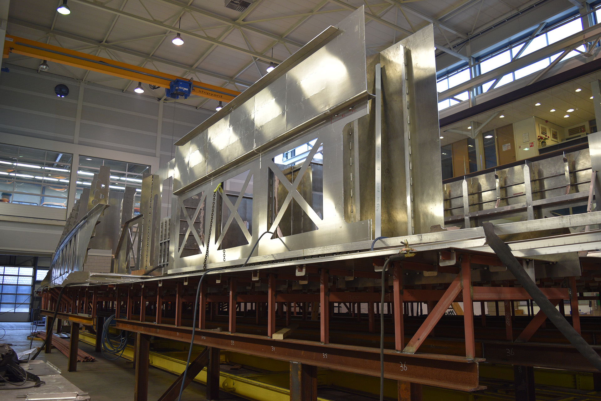Superstructure for 50M+ superyacht at Balk Shipyard.