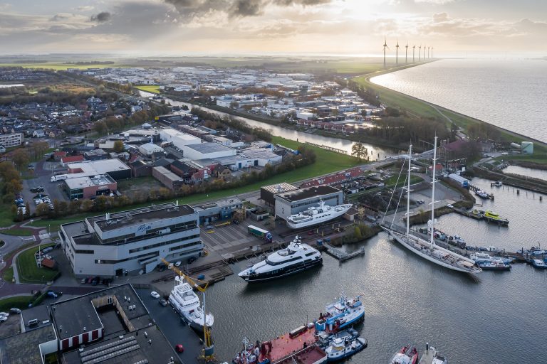 Overview Balk Shipyard in the Netherlands.