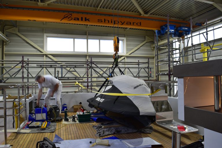 What is a superyacht rebuild? Giving a superyacht a new life. Motor yacht Ursus during extensive rebuild.
