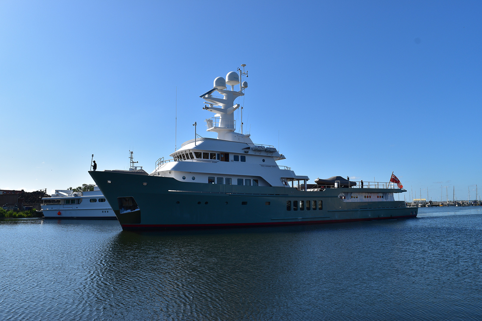 Motor yacht MMM at Balk Shipyard for a refit. 