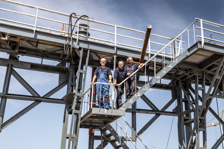 Our people at the Dutch shipyard at Urk, a shipyard in Northern Europe.