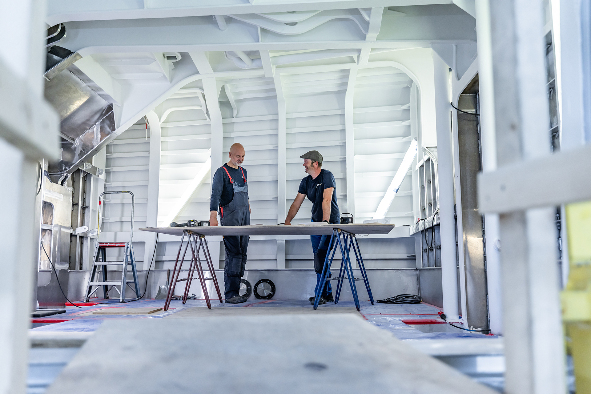 Our people at the Dutch shipyard at Urk, one hour drive from Amsterdam.